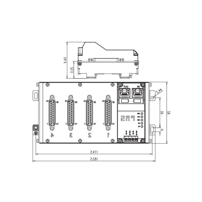 PROFINET protocol, IP20, 64DI/DO adaptive configuration, NPN, D-Sub interface, RJ45 network port, remote module, 009A92